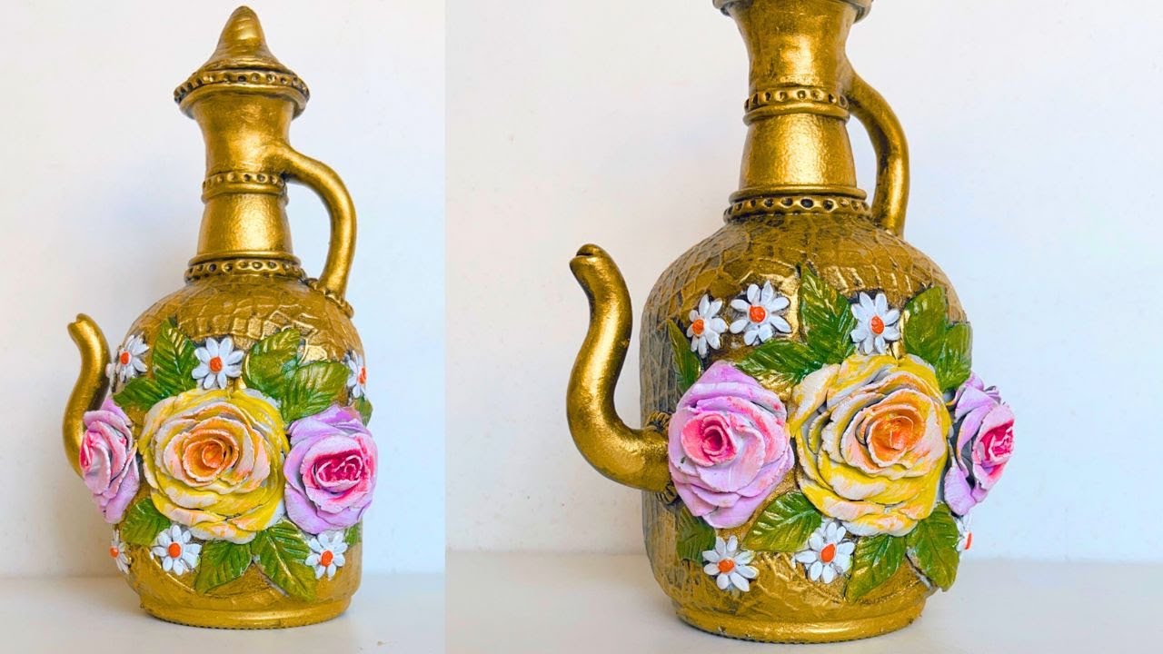 DIY Vase  from Glass Bottle