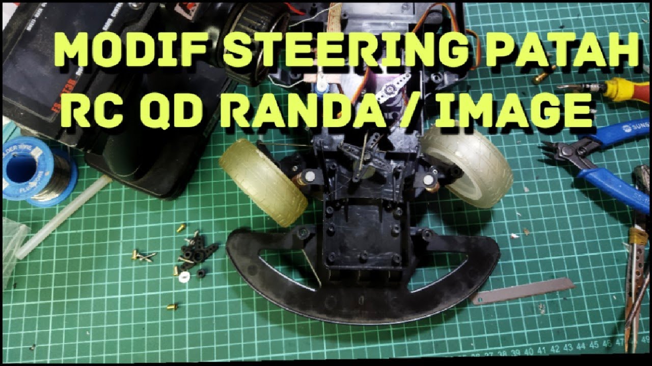 pasang servo di chassis rc qd plus modifikasi sudut belok