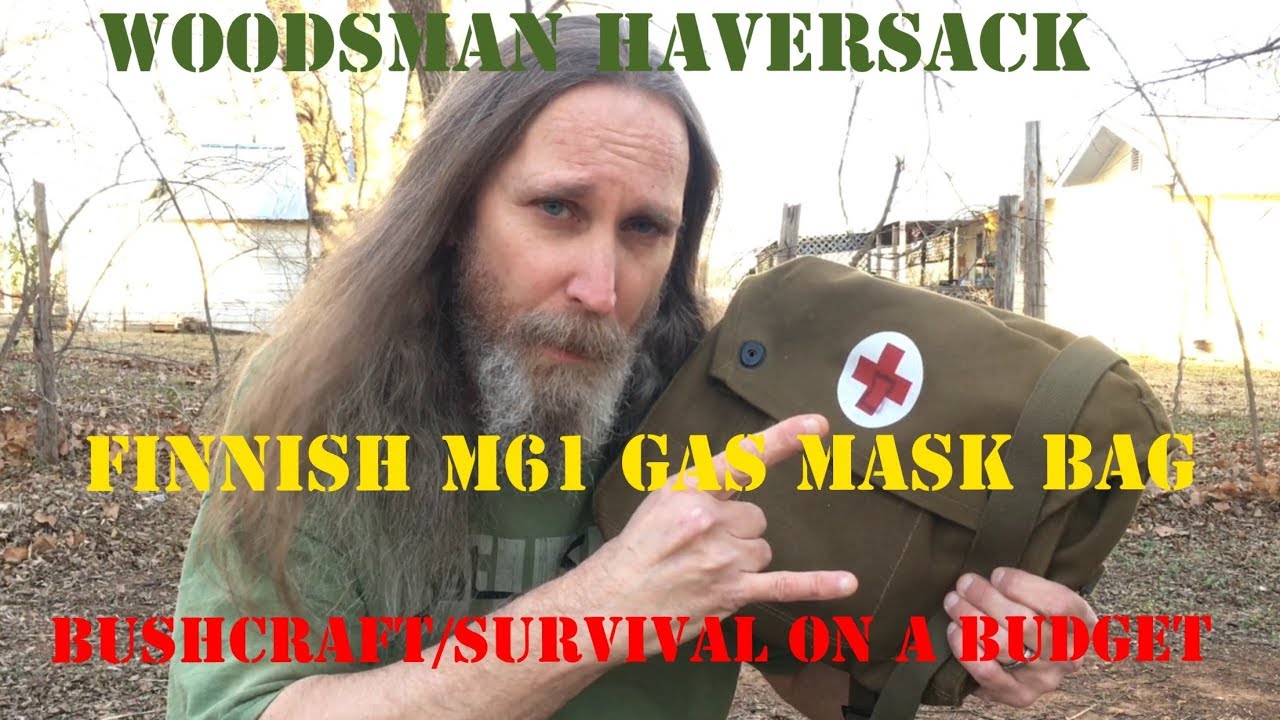 Woodsman Haversack/Finnish M61 Gas Mask Bag/Bushcraft/Survival on a Budget