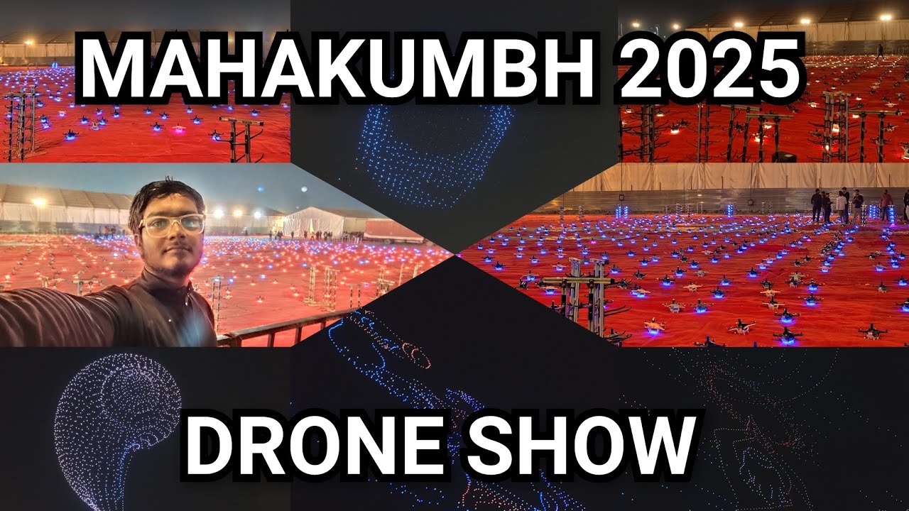 Mahakumbh 2025 Mei Hua Pehli Baar Drone Show 😱😱 | Drone Show Full Video | Mahakumbh 2025  