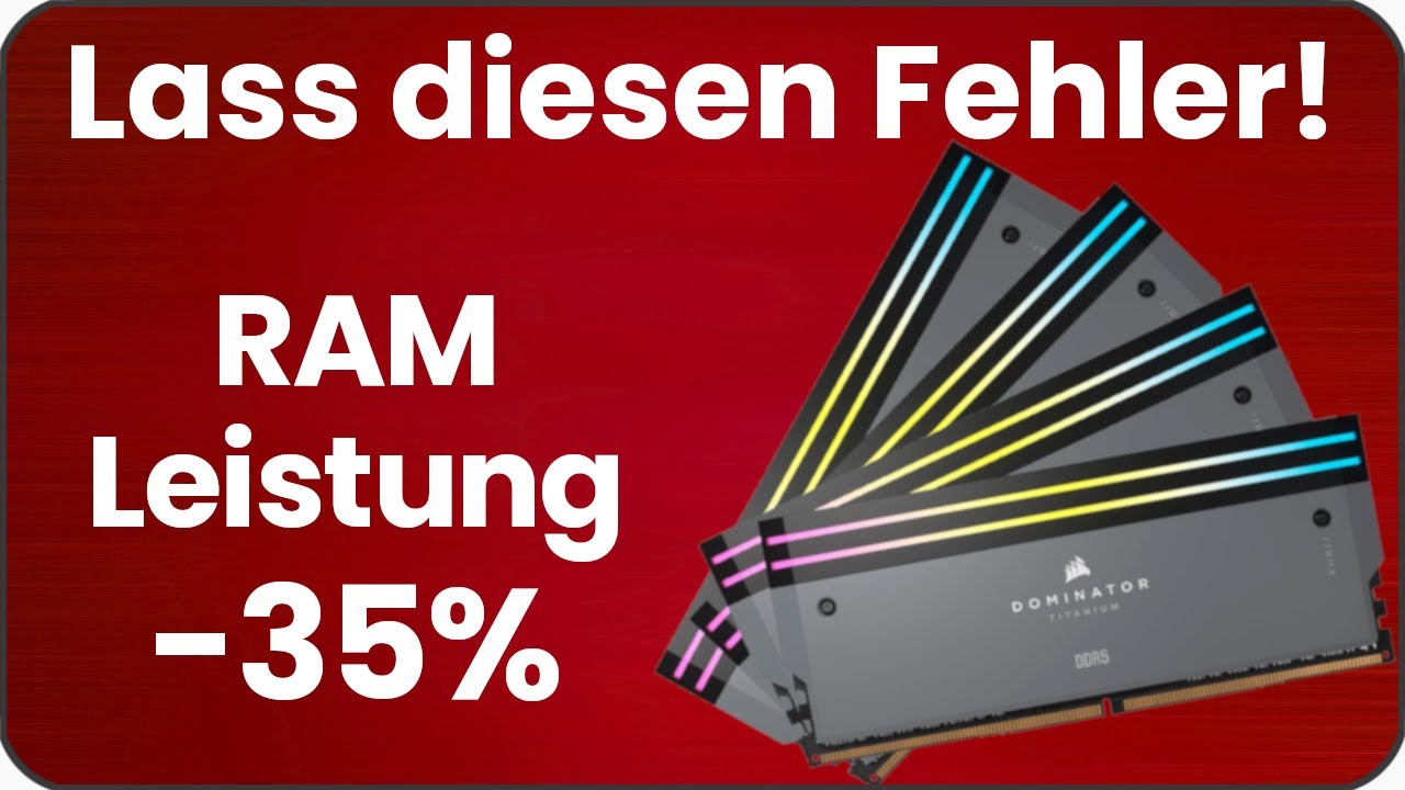 -35% Leistung durch 4 RAM Riegel DDR5 😲