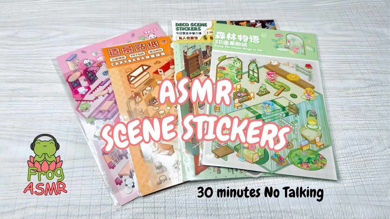 ASMR scene 3D stickers | plastics sounds | NO TALKING
