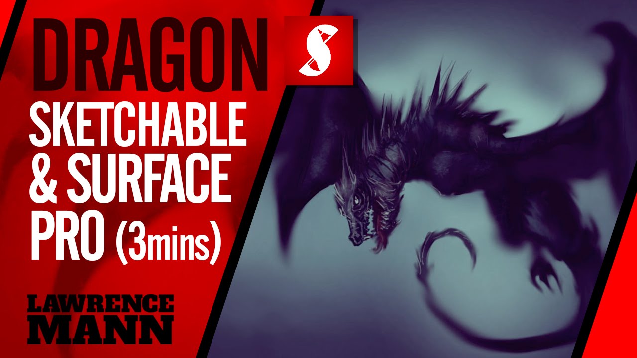Sketchable Surface Pro 4 DRAGON speed-painting
