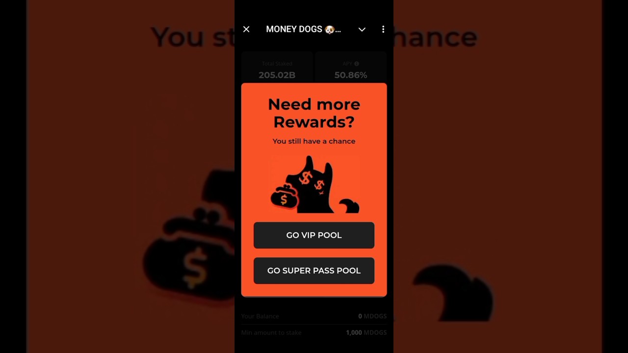 Money Dogs | Staking Pool | Possibly Doubling Your Tokens
