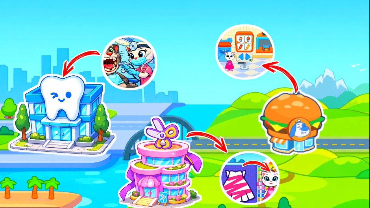Talking Tom & Friends : World Unlock New Location 🧀🧀🧀