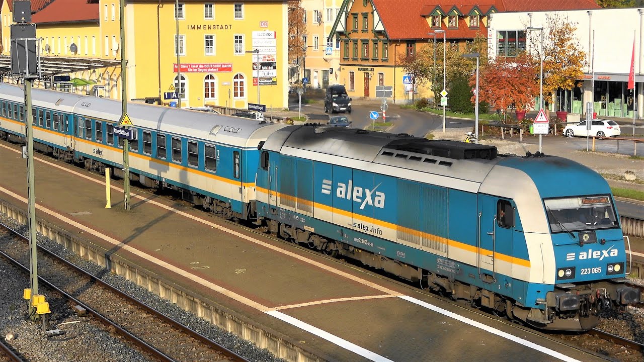 Bahnhof Immenstadt Allgäu: Eines der letzten EC - Züge & ALEX - Züge bzw. ALEX Ersatzzüge