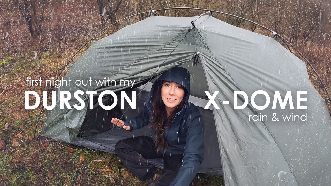 First Time Camping with my Durston X-Dome 1 Tent • Wind & Rain