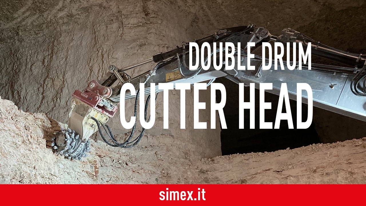 TF 1100 drum cutter - Extraction of calcium carbonate in quarry