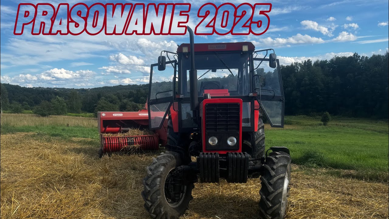 Prasowanie słomy – MTZ i Ursus w akcji
