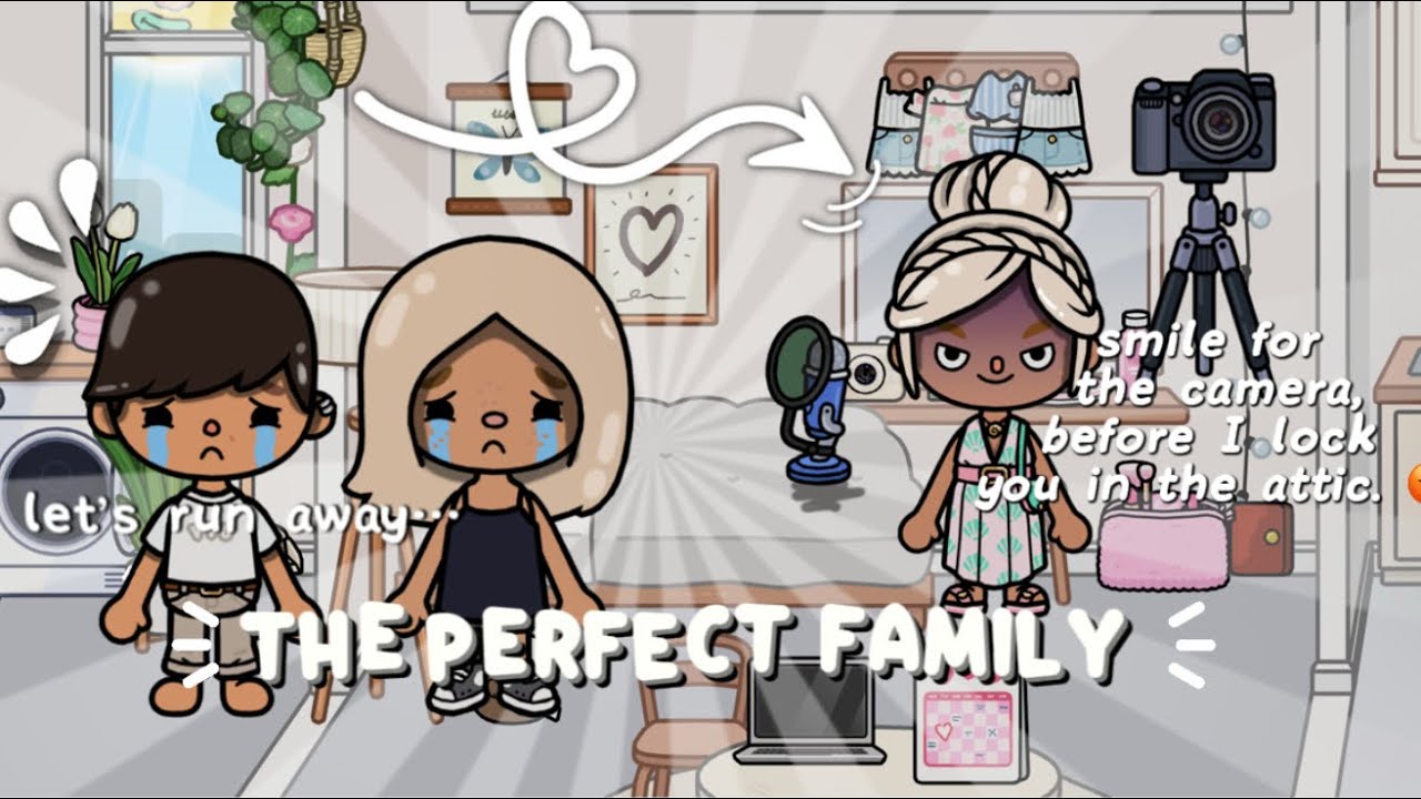 THE PERFECT FAMILY… we run away.. *SAD 😭 * | voiced 🎙️| Tocaboca roleplay 
