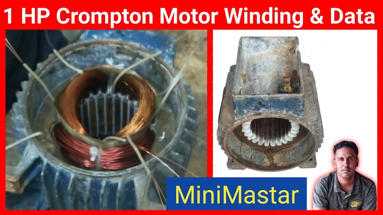 1 hp Crompton minimastar | motor winding | Perfect Engineer