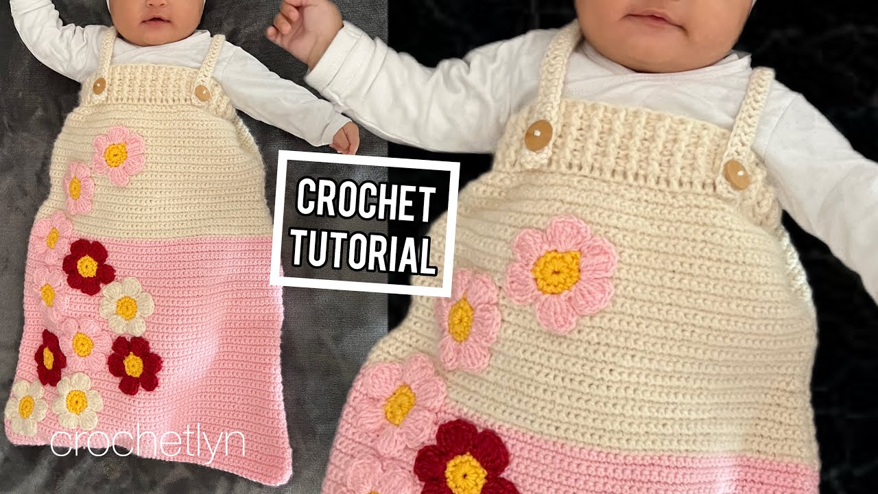How to Crochet Sleeping Bag NewbornBaby Bunting Cocoon | crochetlyn