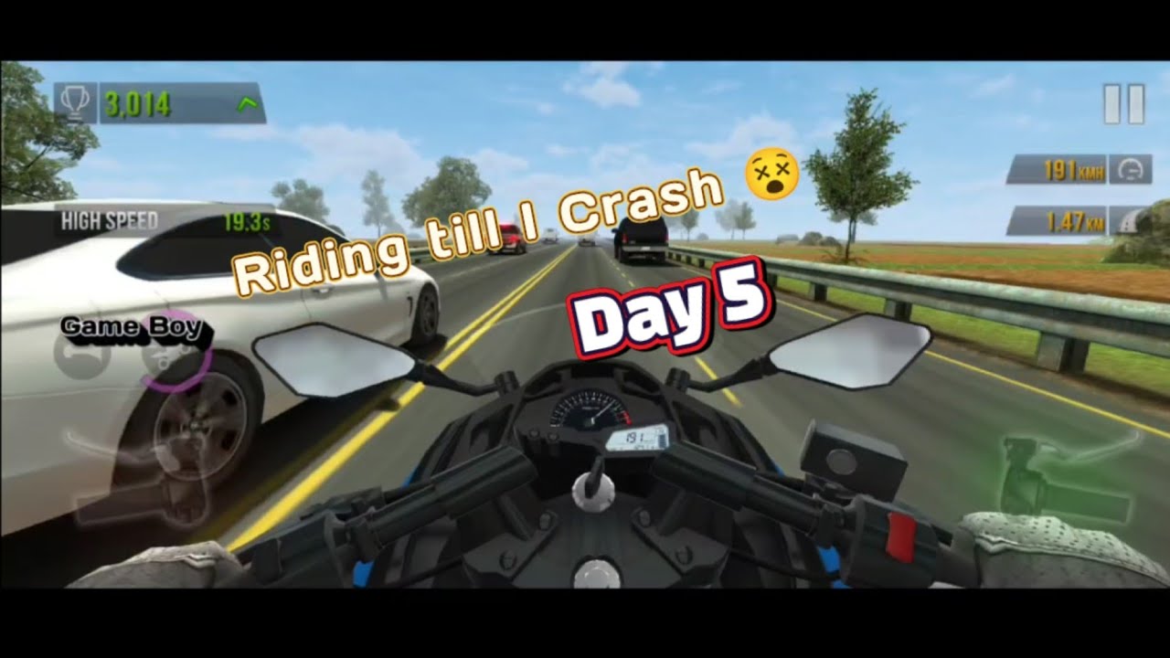 Riding Bike in TrafficUntill I Crash Day 5 - Traffic Rider Gameplay #simulatorgame #vehiclesimulator