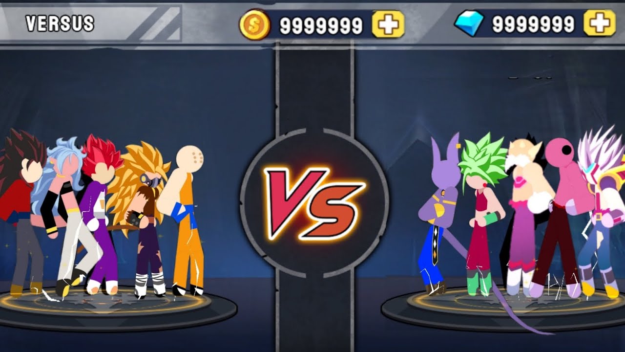 Stickman Warriors Story Mode | Gohan, Android 21, Vegeta SSJ God Vs Beerus, Jiren, Baby Vegeta