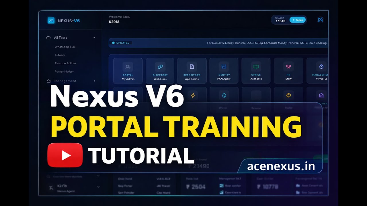 Nexus V6 Portal Training Tutorial | Complete Guide | acenexus.in
