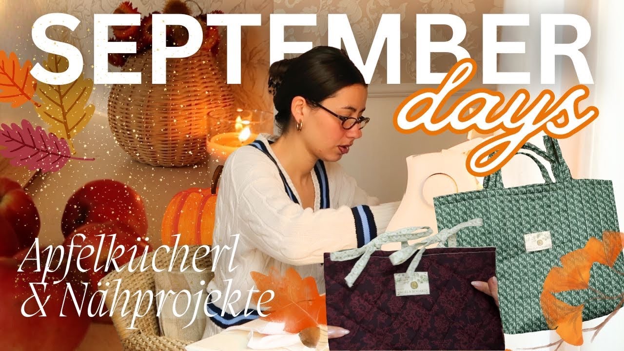 🍎 Apfelkücherl & Nähprojekte 🪡🧶| Cozy Herbst Vlog 🍂