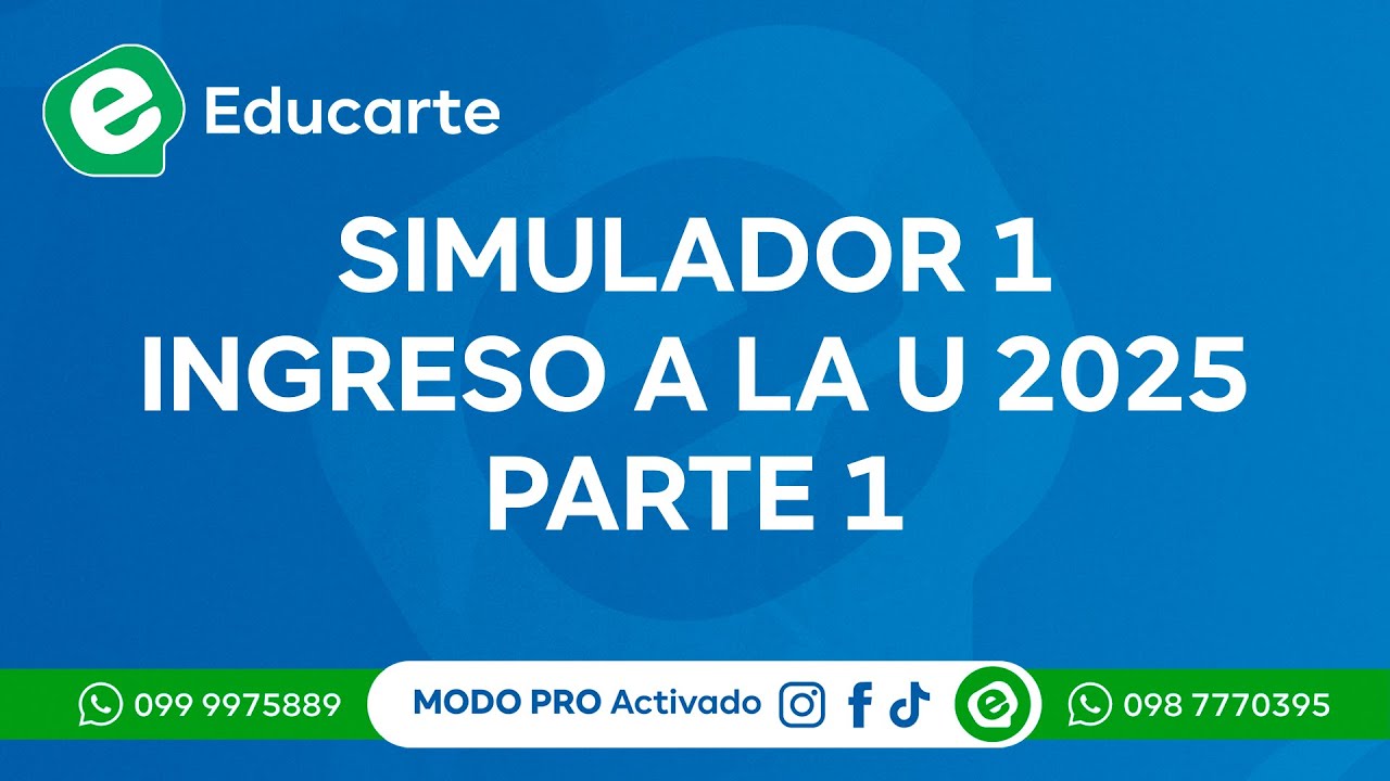 🔴 Simulador de Ingreso a la UNIVERSIDAD 📕 Admisión 2025 📚 Parte 1 🧠 Razonamiento Numérico