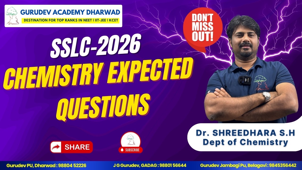 5 Essential Chemistry Questions Every SSLC Student Needs