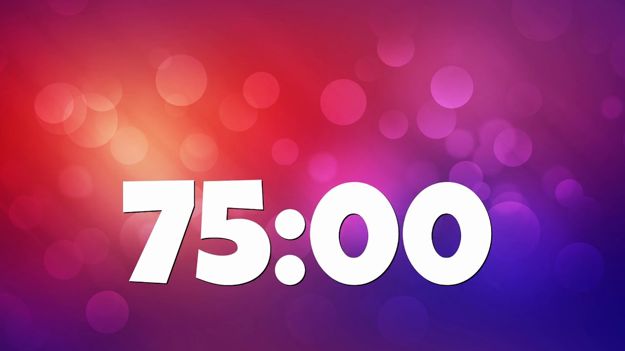 75 Minute Study Timer | Dark Bokeh, Low Distraction