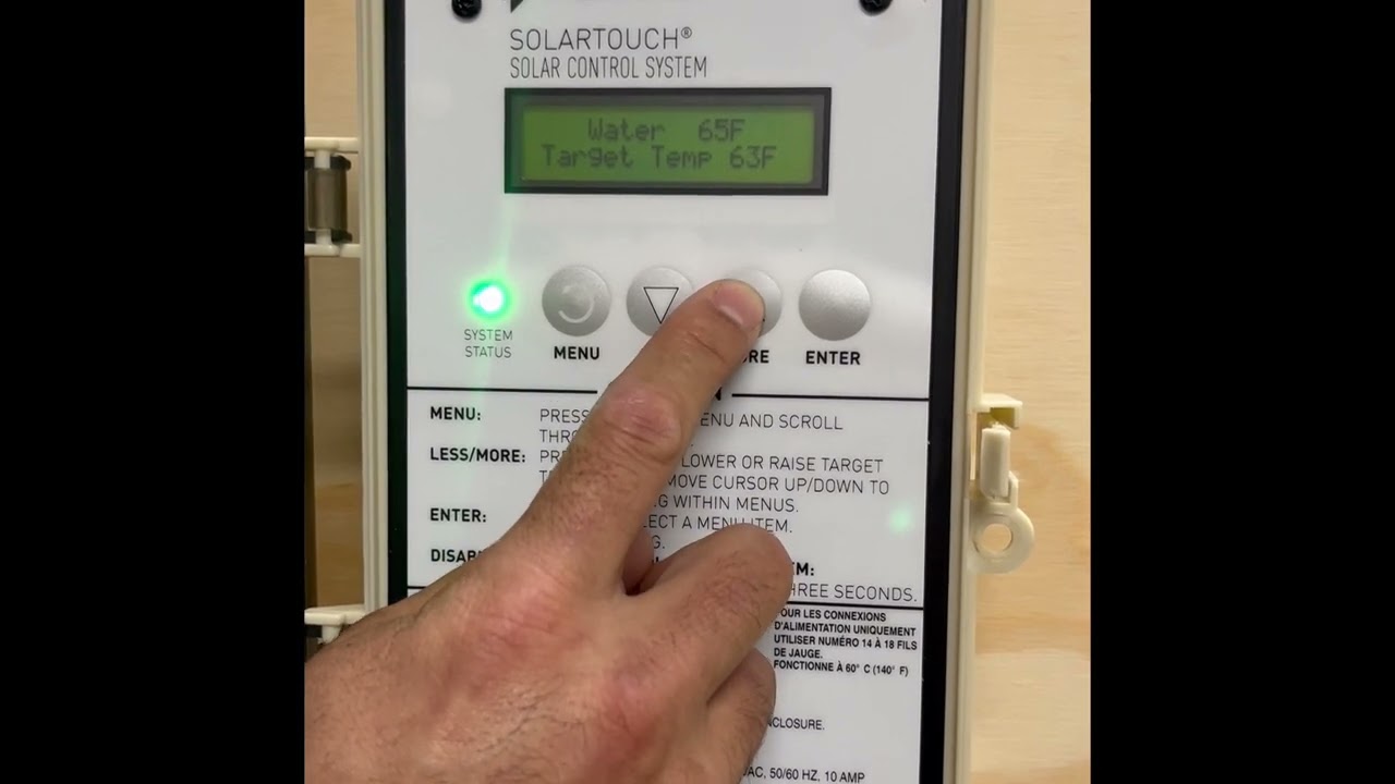 Turning ON your SolarTouch