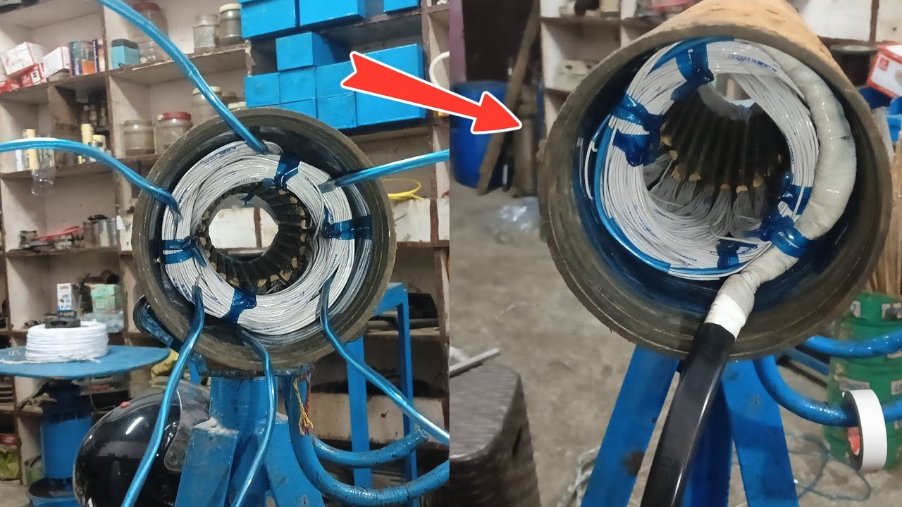 How to make Delta Connection in 3 Phase V6 Submersible Motor मोटर के कनेक्शन 
