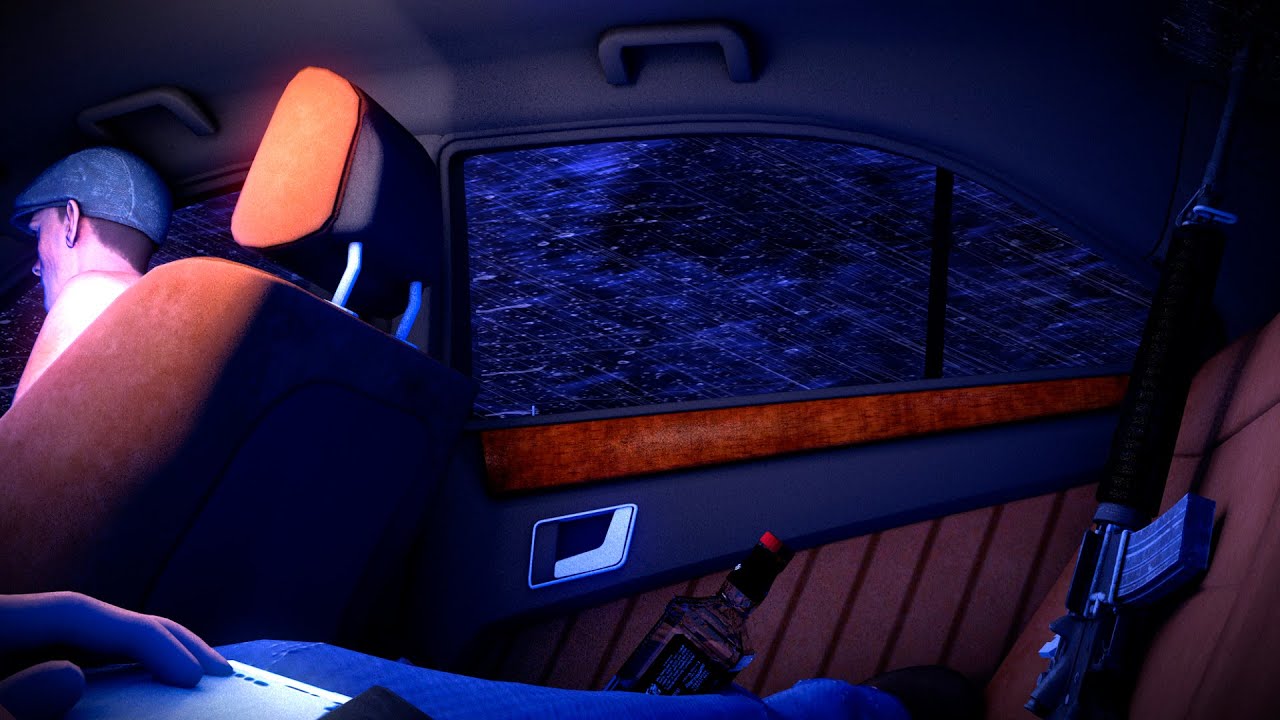 Zombie Apocalypse Escape Drive | Rain & Car Ambience | ASMR