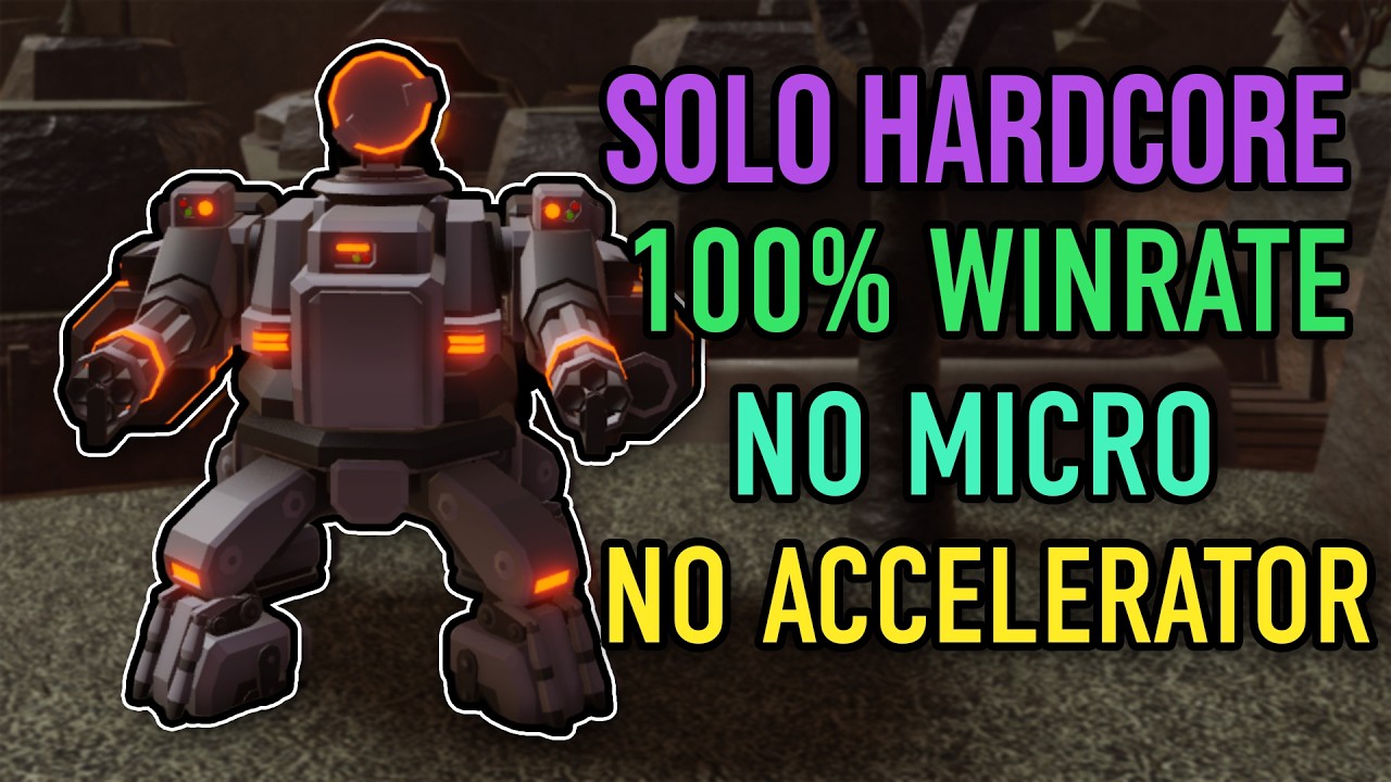 How to Win SOLO HARDCORE NO MICRO + NO ACCEL 100% WINRATE GUIDE | Roblox TDS