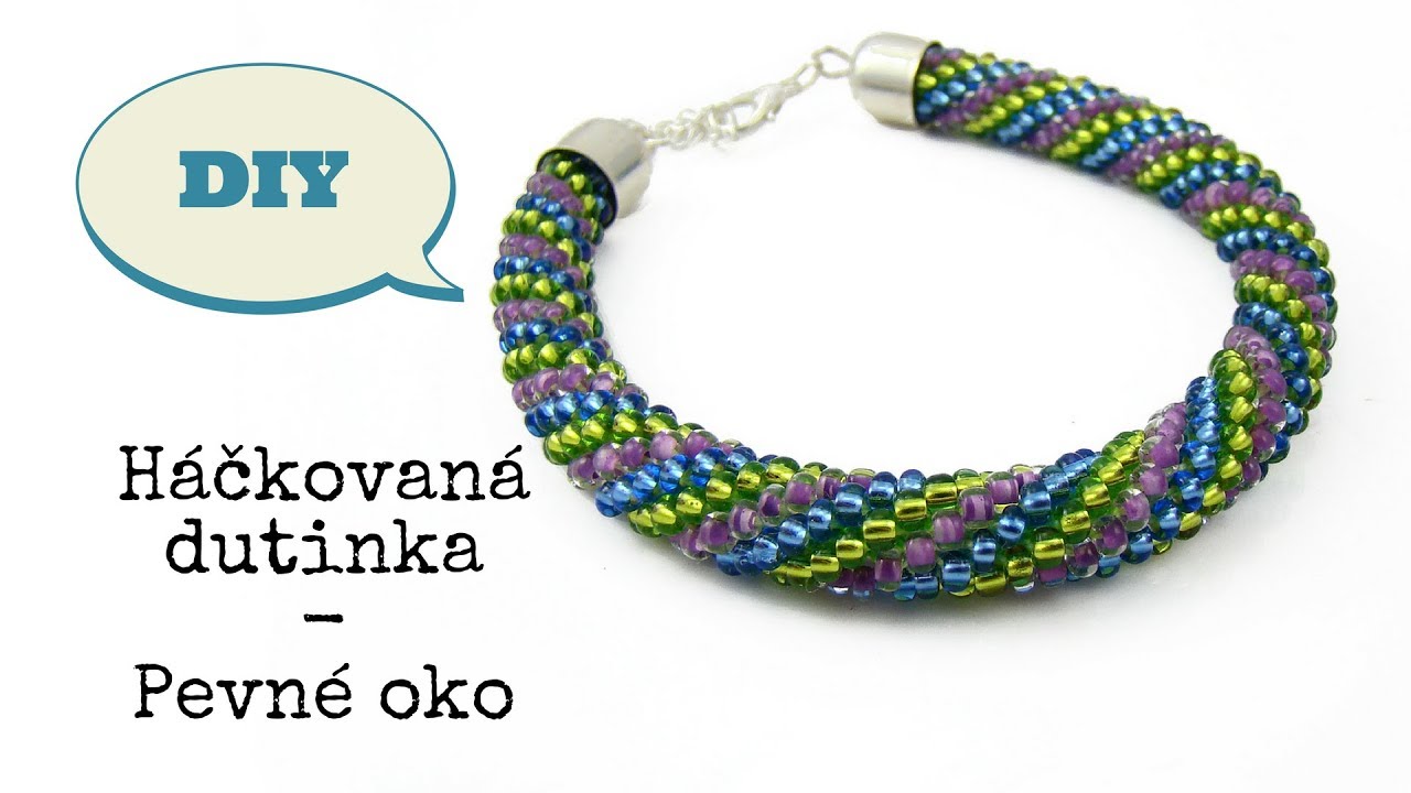 Háčkované dutinky -  pevné oko návod