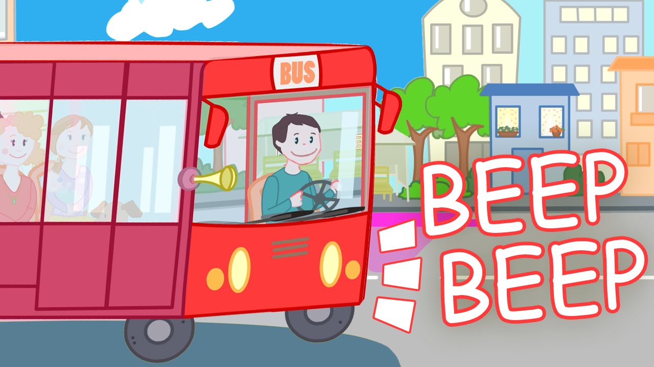 WHEELS ON THE BUS Nursery Rhyme with Lyrics