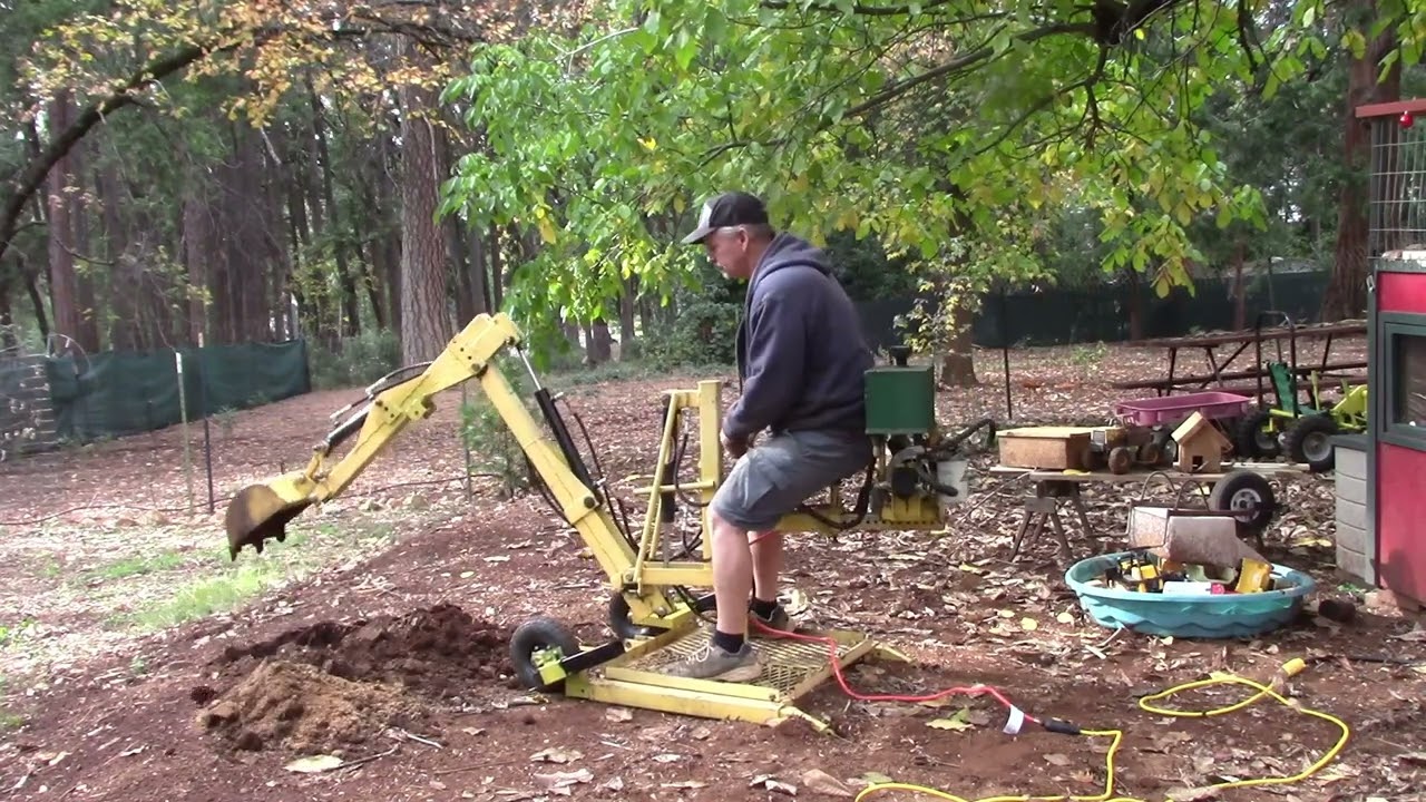 Converting the backhoe/ mini digger to electric underground excavator.