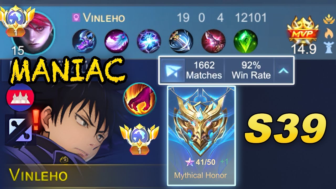 NEW SEASON 39 (MANIAC JULIAN BUILD TOP 1 GLOBAL ) - MLBB