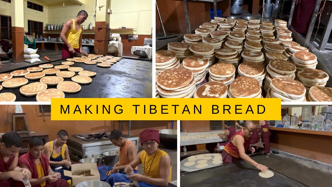 Making Tibetan Bread for Breakfast./ Gaden Shartse Monastary 