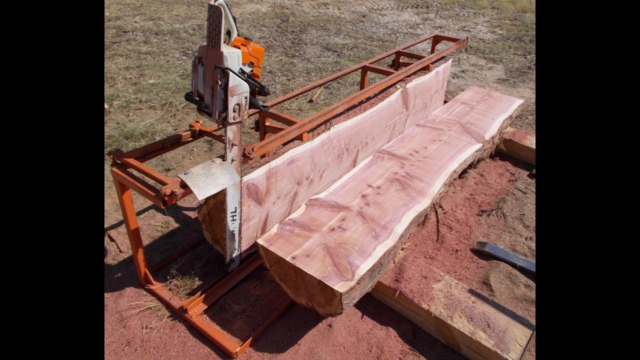 A Rugged Little Homemade Chainsaw Sawmill Plans Available