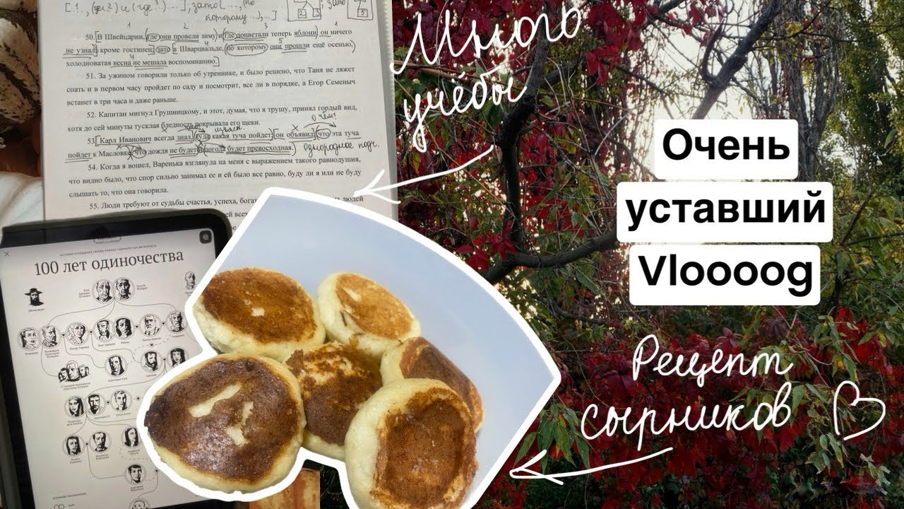 уставший ОСЕННИЙ 🍂 влог + рецепт СЫРНИКОВ и новый способ чтения 📔