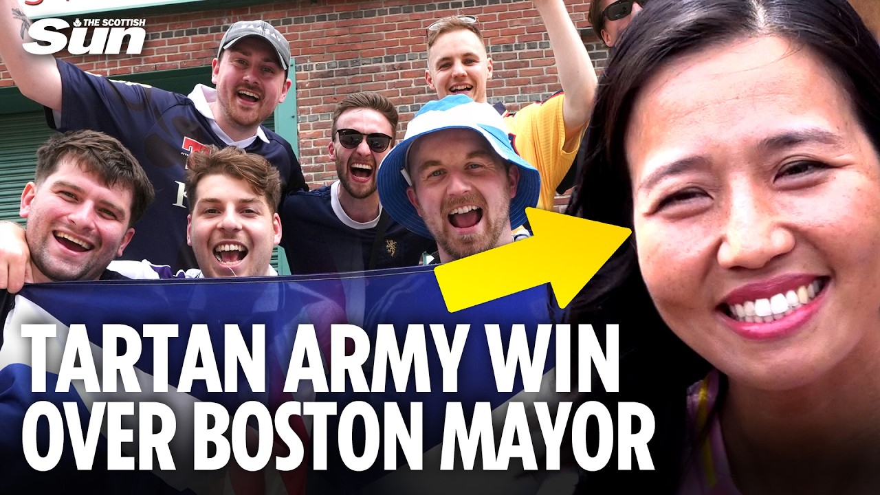 Tartan Army Wins Sister City Deal With Boston as Mayor Declares Love For Scotland & Traffic Cones!