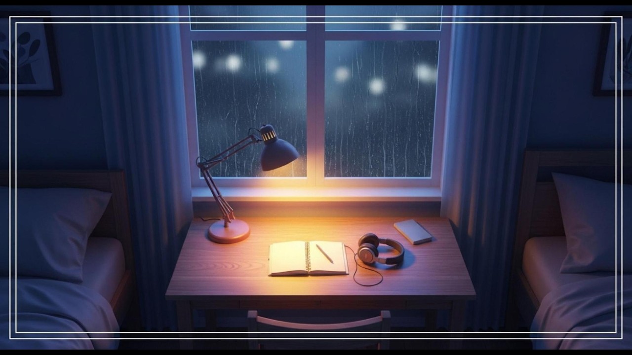 Late Night Study Beats 🌧️ | 1 Hour LoFi Rain Music for Focus & Sleep