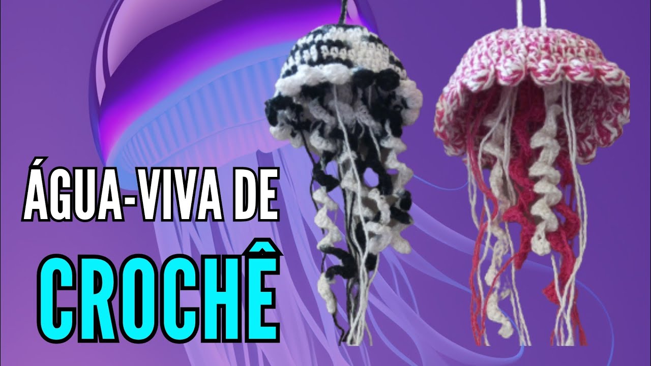 Tutorial água-viva de crochê 🧶 fácil.