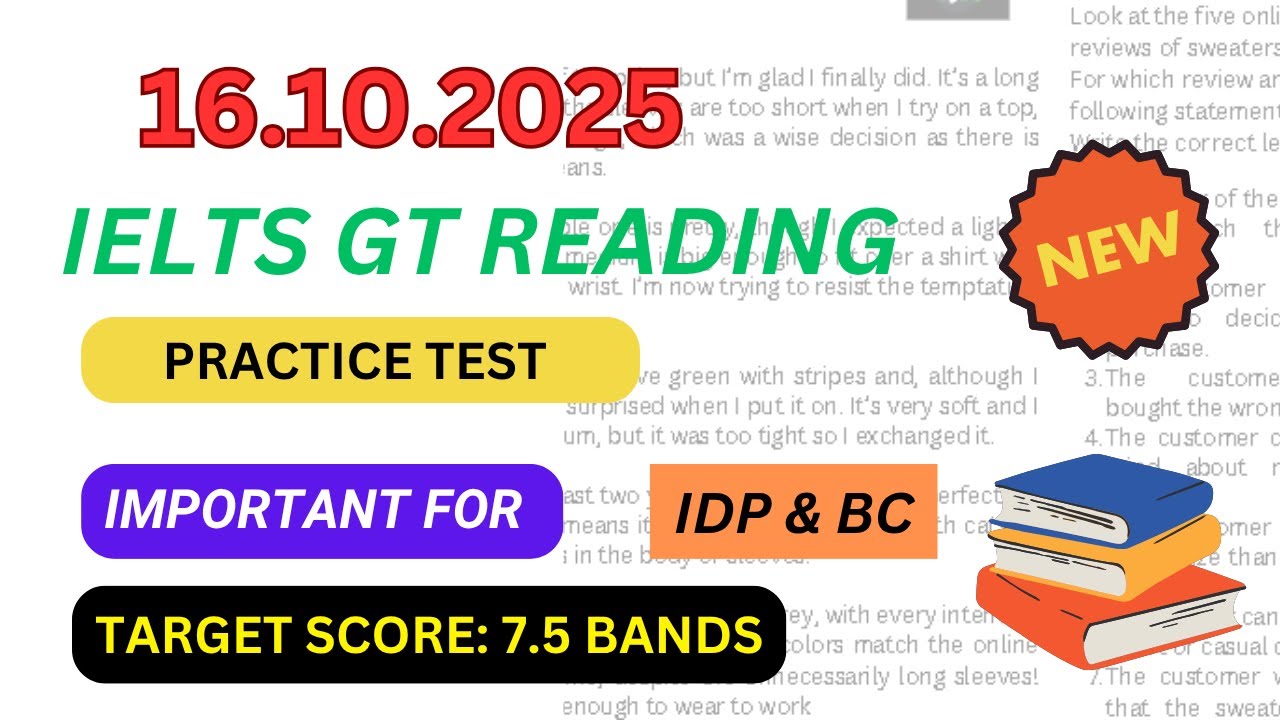 ielts reading practice test 2025 with answers | 16.10.2025
