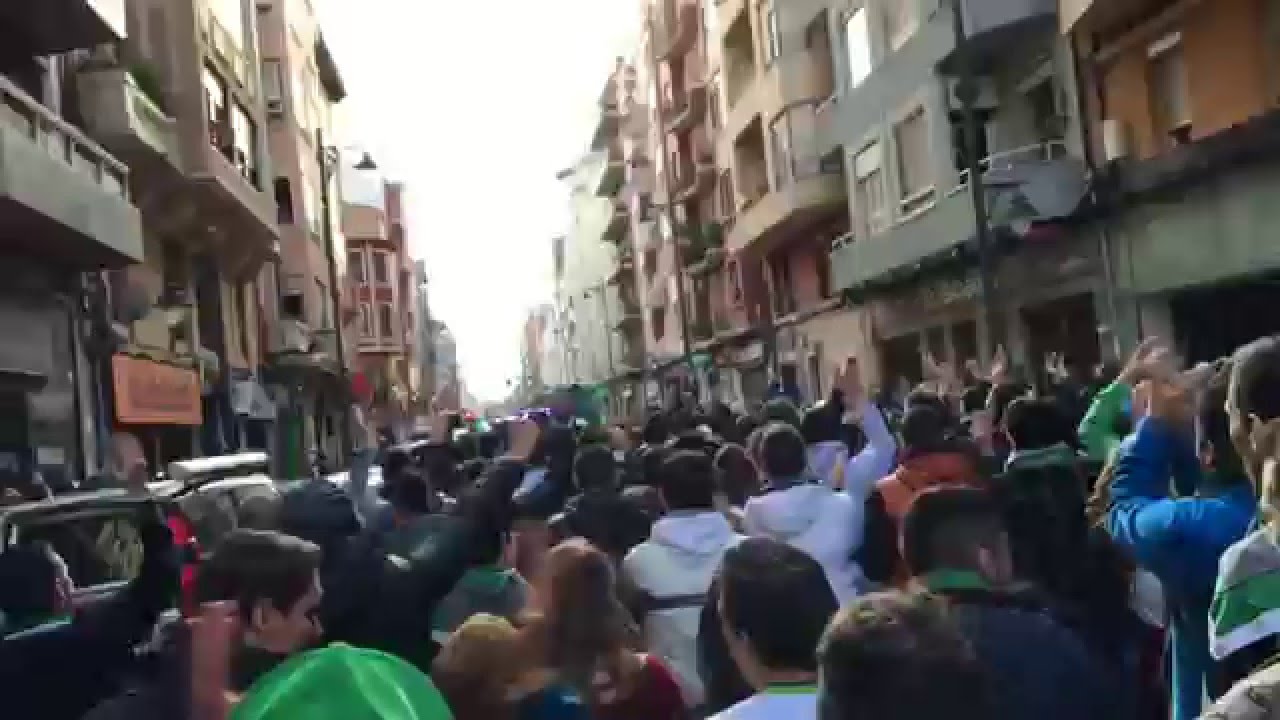Afición del Racing de Santander en Logroño - Logroñés- Racing 31-01-2016