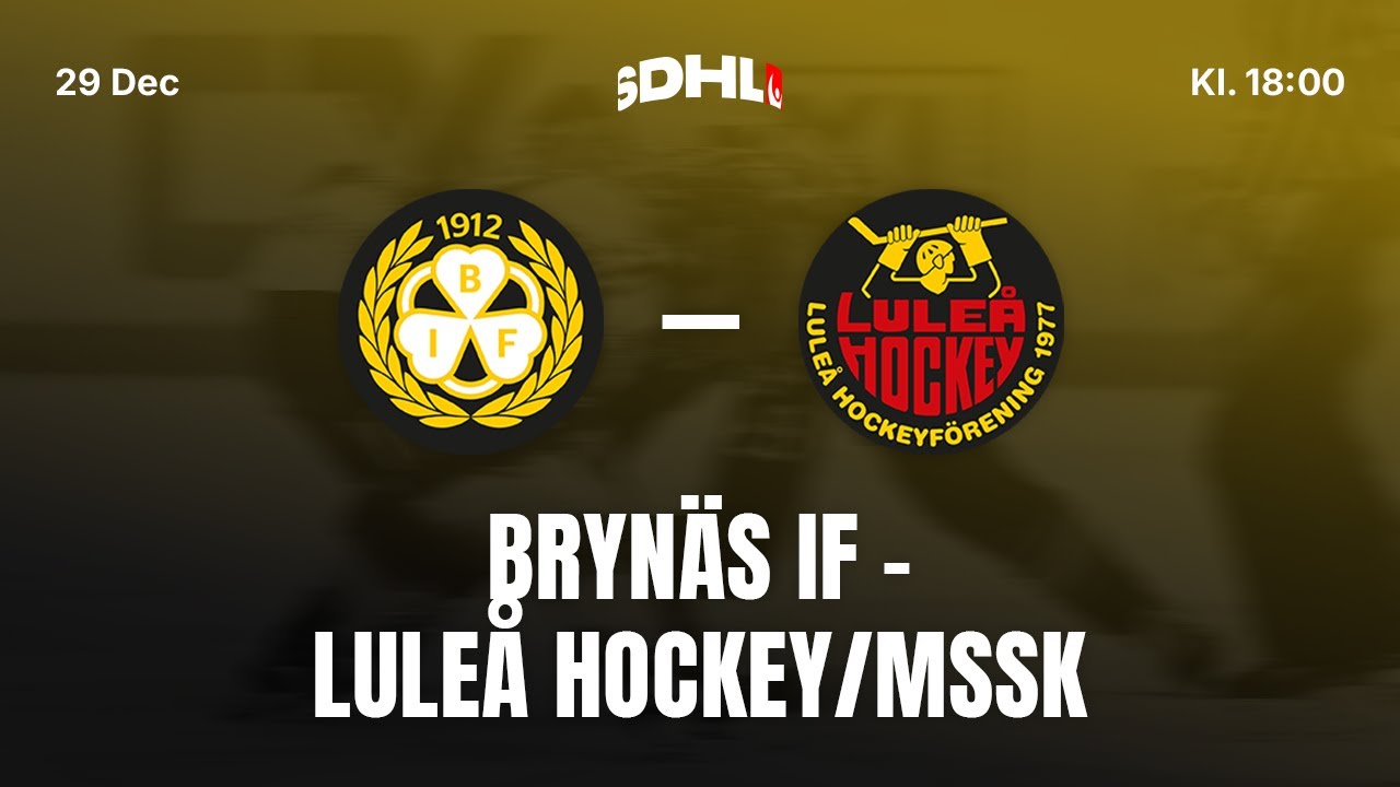 SDHL: Brynäs IF - Luleå Hockey/MSSK | Monitor ERP Arena | Säsong 25/26