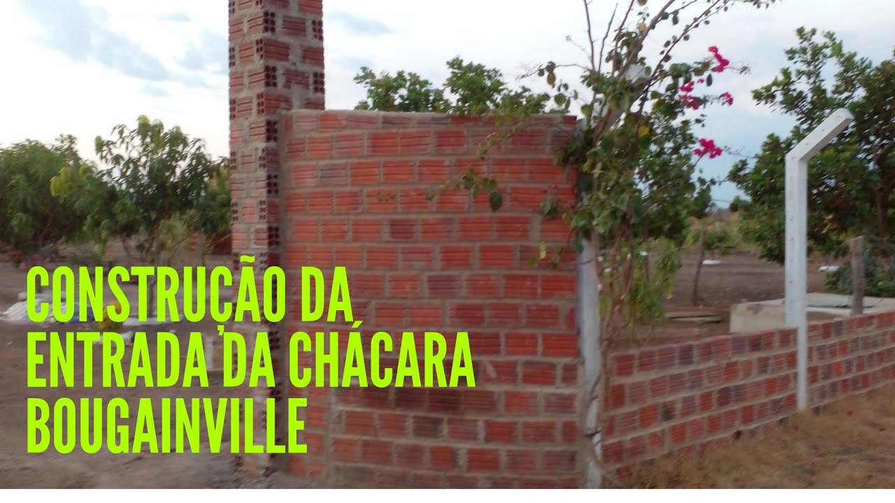Construção da entrada da chácara bougainville