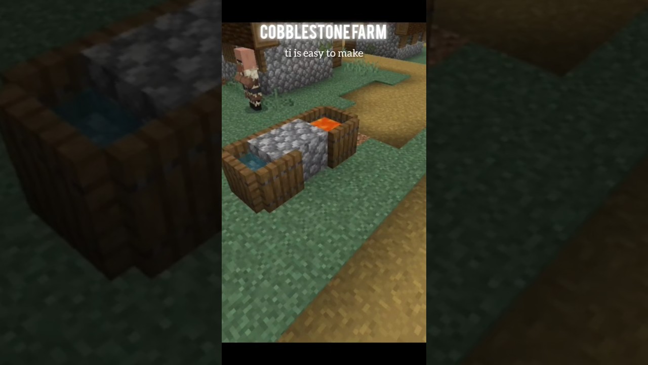 A cobblestone farm easy to build 