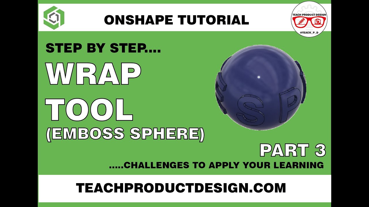 Onshape Tutorial. How to create a WRAP on a SPHERE?? Step by step guide.