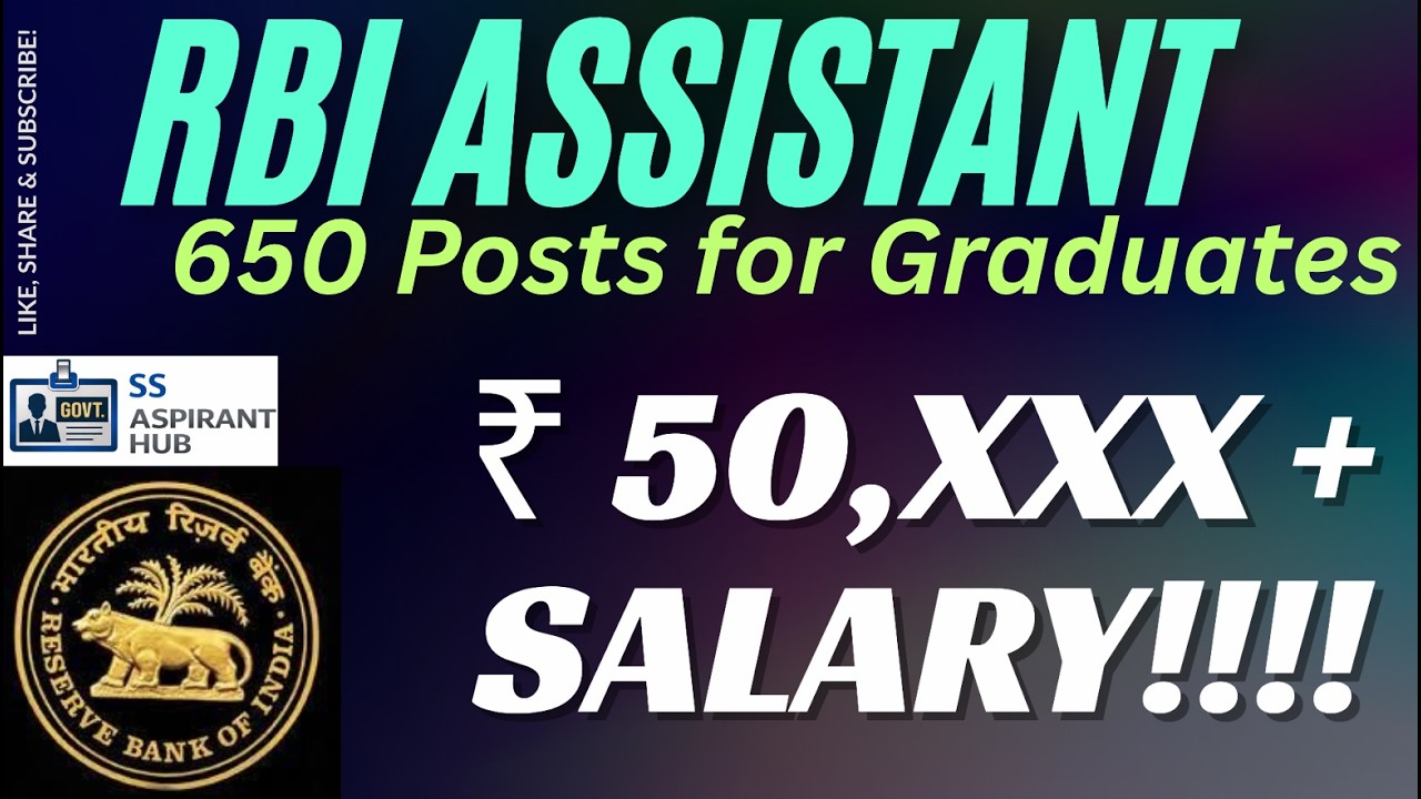 RBI Assistant 2026 – 650 Vacancies 💥 Salary + Promotion + Eligibility Explained #rbi #rbiassistant
