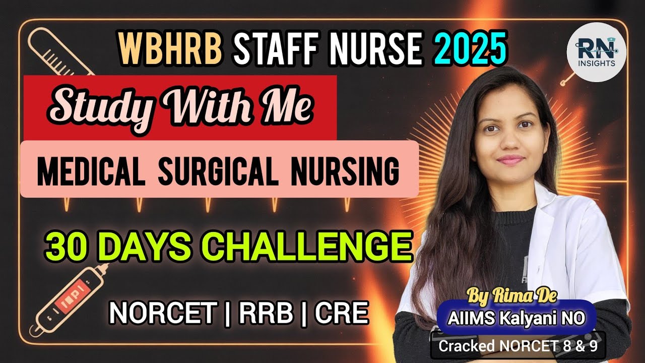 📌30 Days Study With Me🔥 | CVS Part-3 (Disorders) | WBHRB Staff Nurse 2025 | NORCET | RRB | CRE | CHO