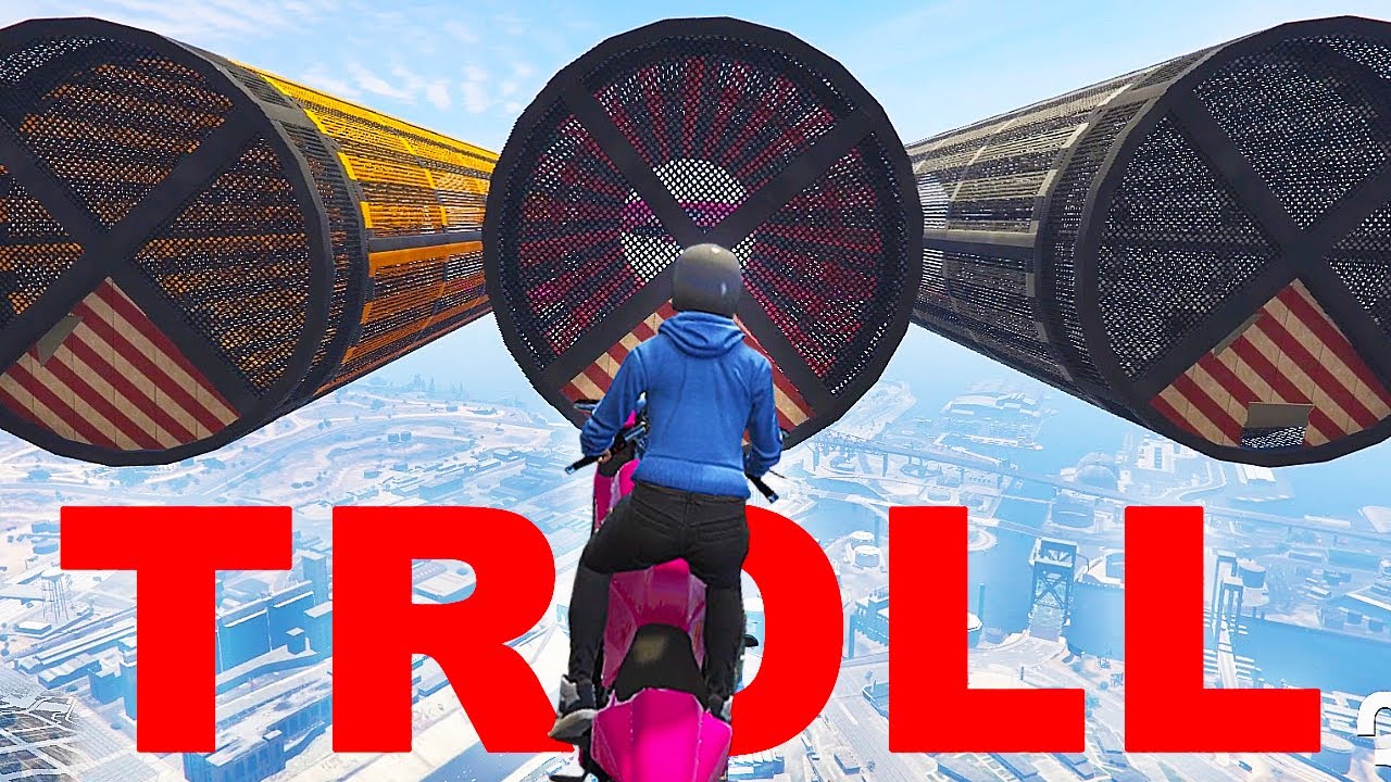 LASTIGE MOTOR TROLL RACE IN DE LUCHT! (GTA V Online Races)