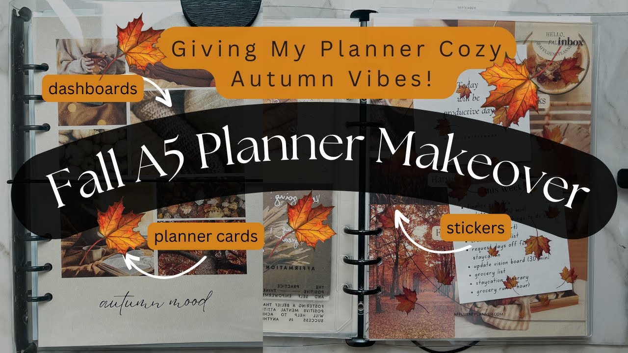 🍁🍂 A5 Planner Makeover🍁🍂 Flip Through, Setup, and Fall Palette Pen & Highlighter Swatch