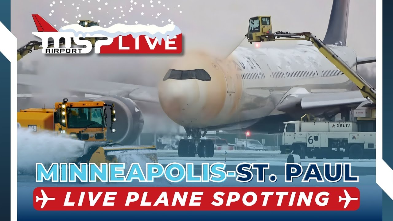 🔴 LIVE WINTER AIRPORT OPS W/ DEICING ACTION! ❄ MSP AIRPORT ❄ 1/10/26