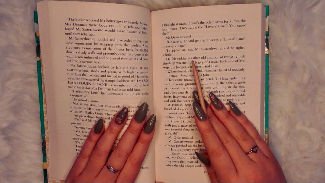 3 Hours of Inaudible Reading ASMR | clicky whispers, tracing & cosy page sounds
