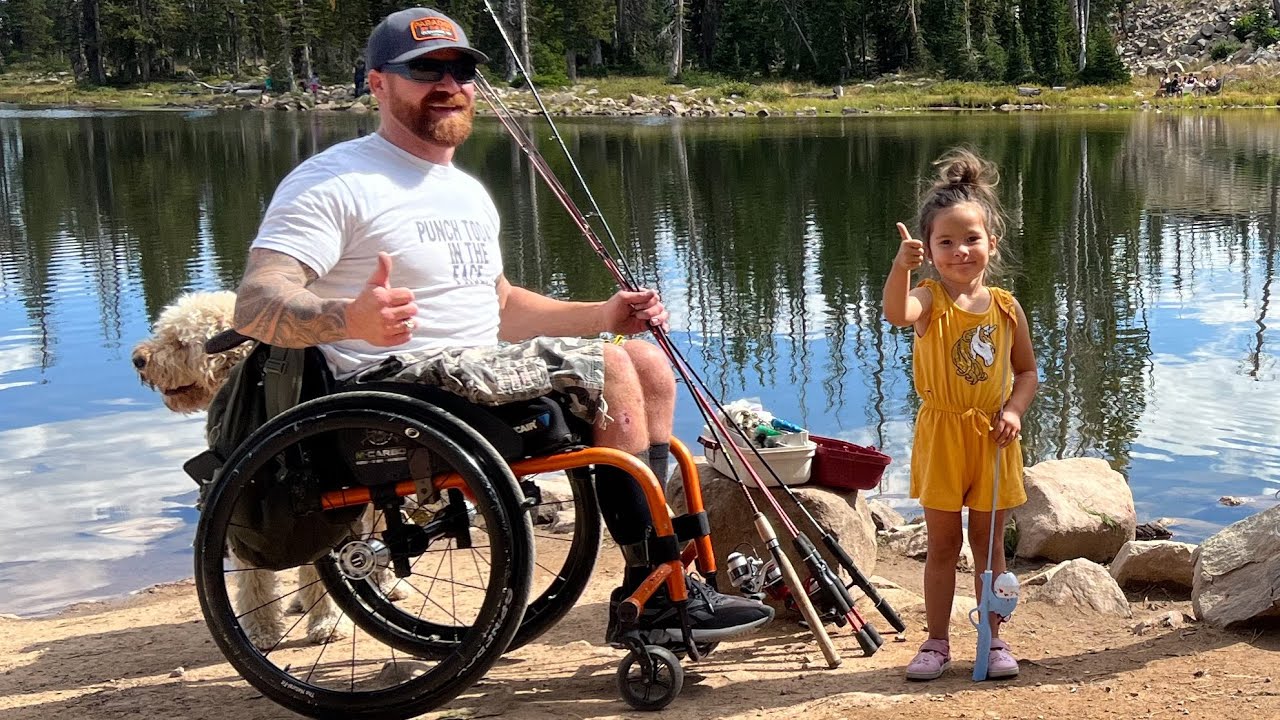 Camping & Fishing CAN be done from a WHEELCHAIR! 💪♿️❤️ #wheelchair #inspiration